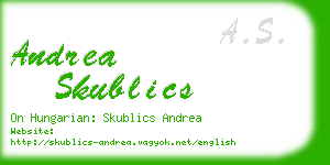 andrea skublics business card